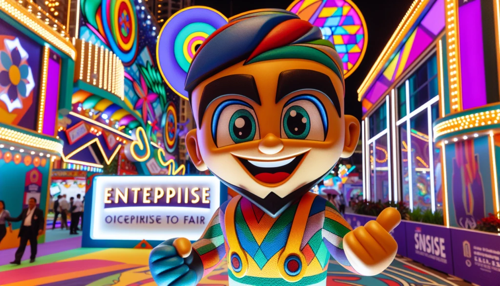 mascotte d'entreprise pour foire