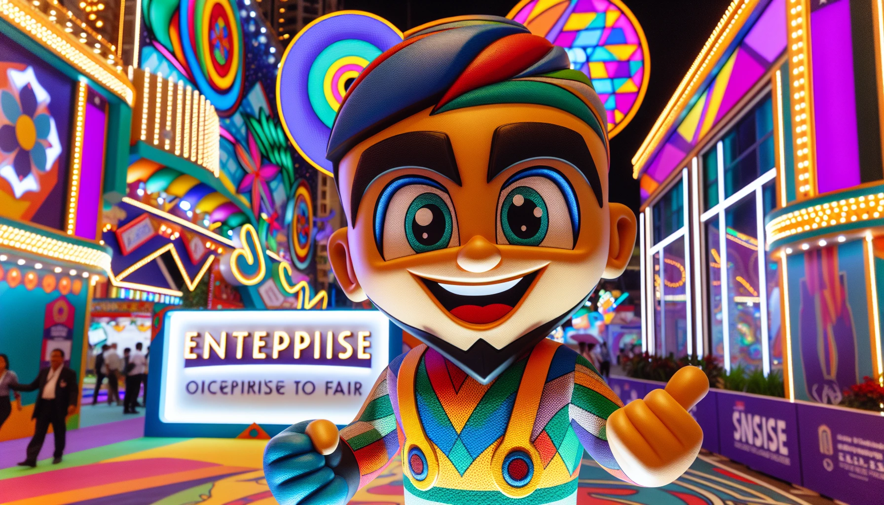 mascotte d'entreprise pour foire