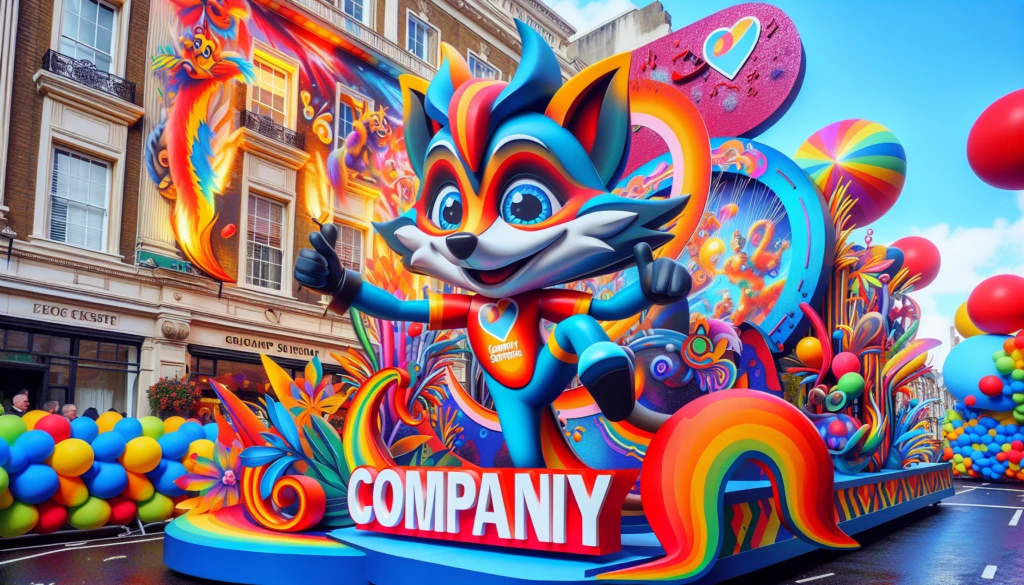 mascotte d'entreprise pour défilé