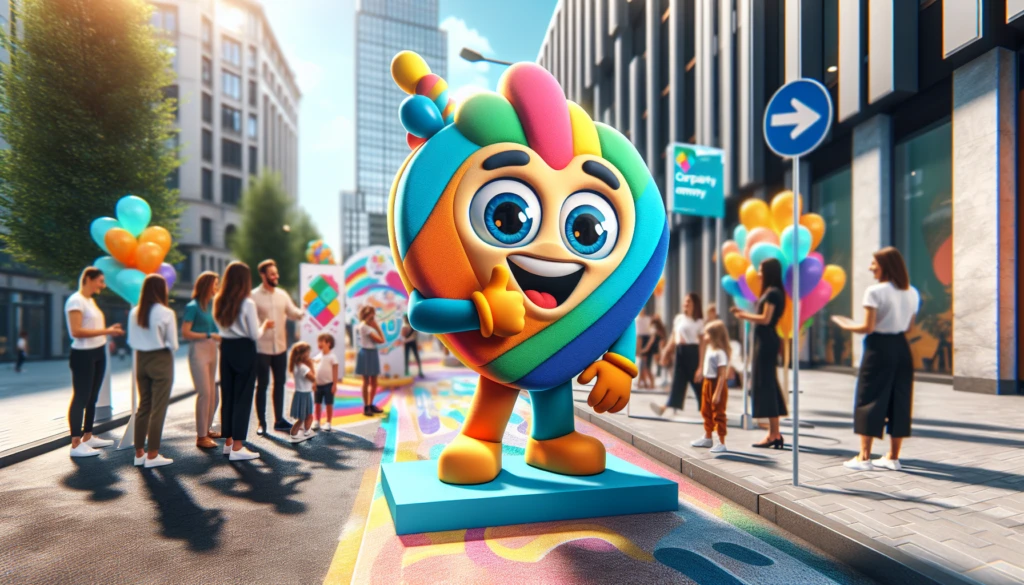 mascotte d'entreprise pour animation de rue